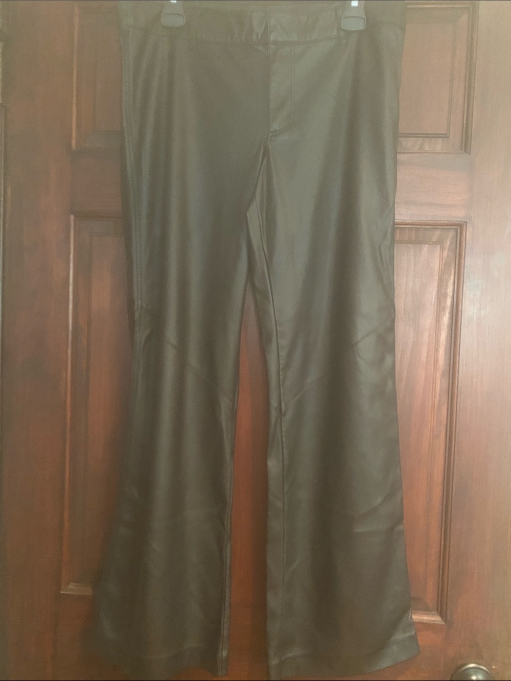 Free People Women’s Black Faux Leather Flare Pants